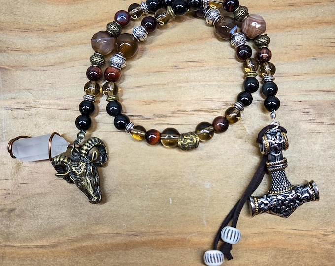 Norse God Thor Prayer and Meditation Beads