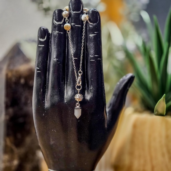 Black Opal Pendulum Bracelet