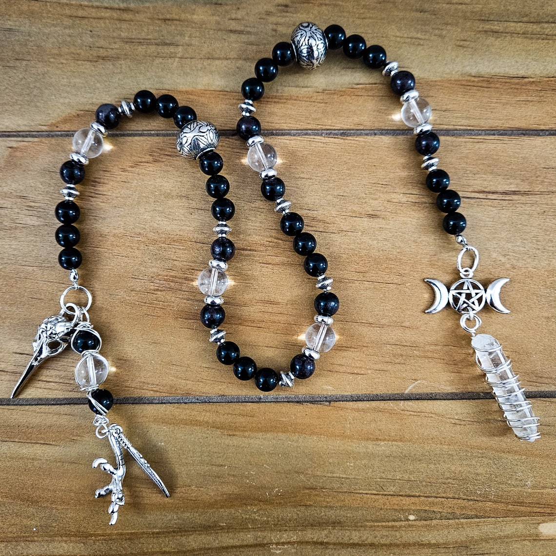 Morrigan Celtic Goddess Prayer Beads Meditation Beads Etsy
