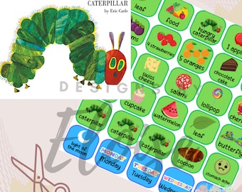 The very hungry caterpillar- Eric Carle-  Colourful Semantics pack - Build a sentence- word bank- uplevel sentences- vocabulary support