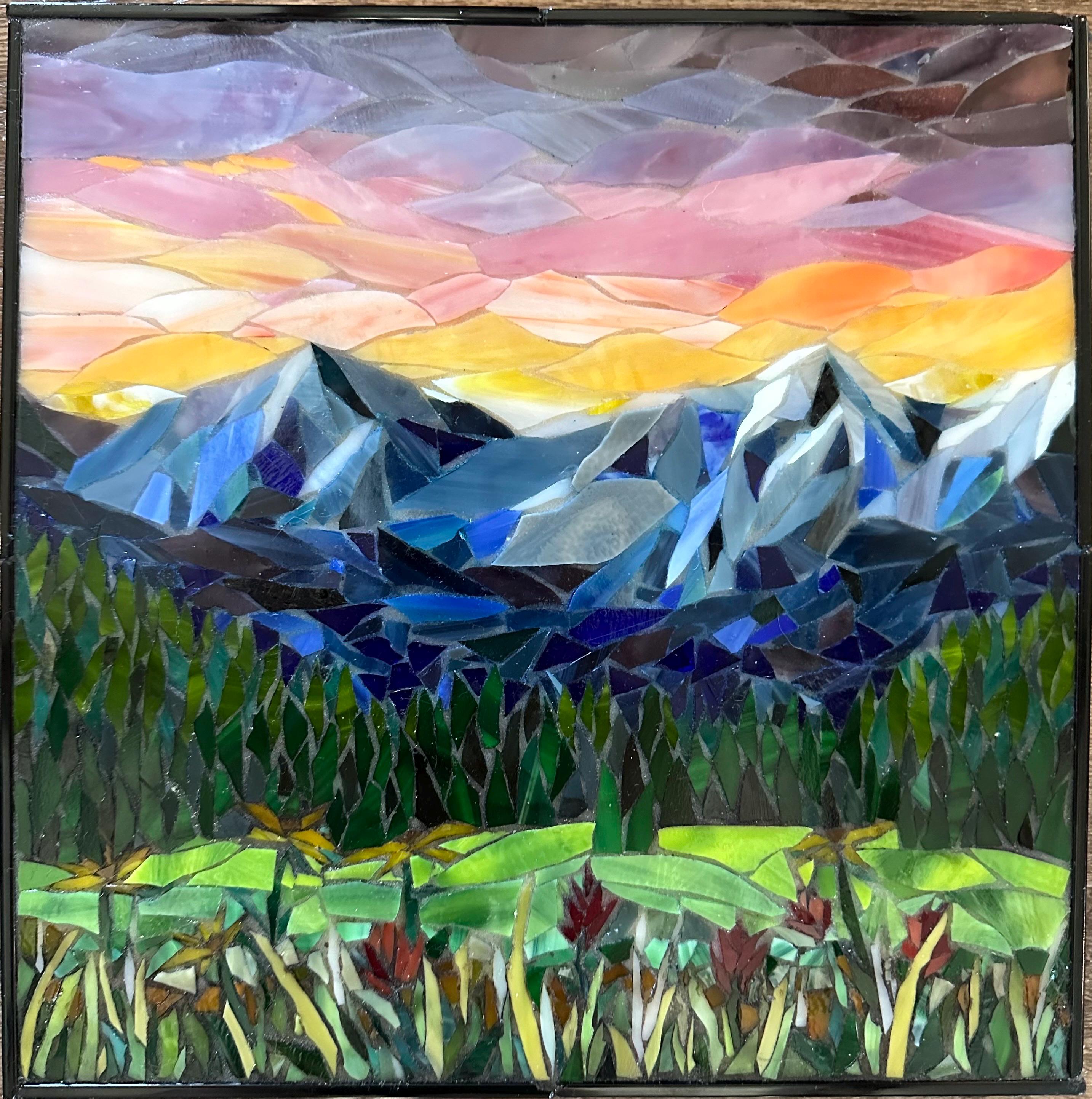 Mountain Mosaic Art - Etsy