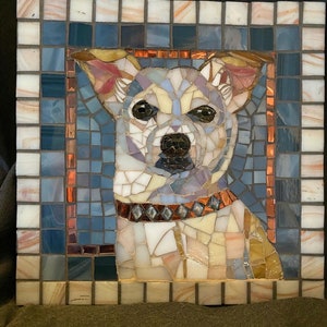 Custom Stained Glass Mosaic Pet Portraits! Perfect for every dog lover!