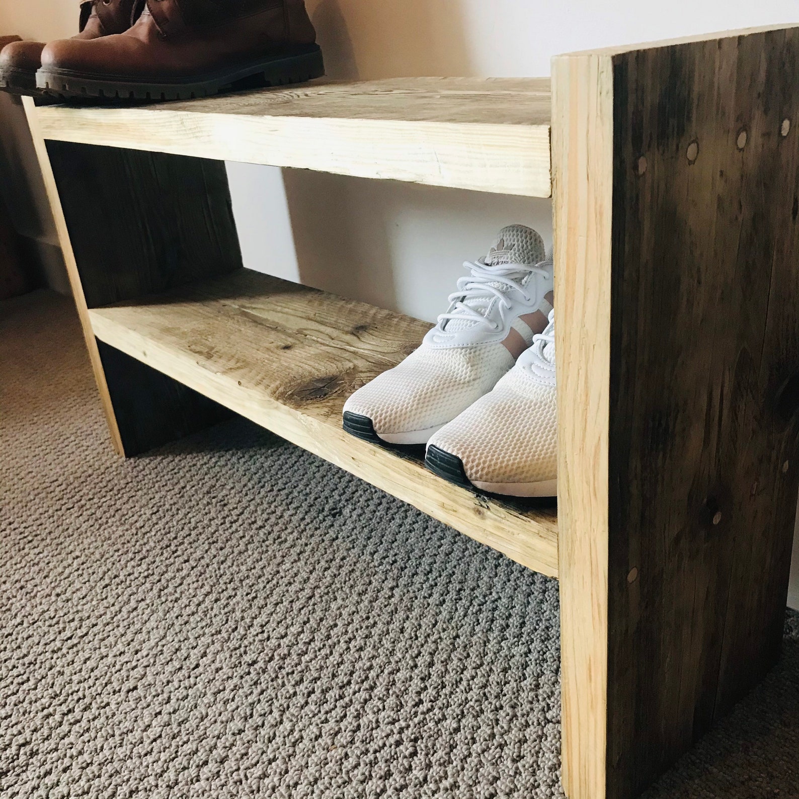 Rustic Shoe Rack / Bespoke Shoe Rack / Shoe Bench / Scaffold Etsy