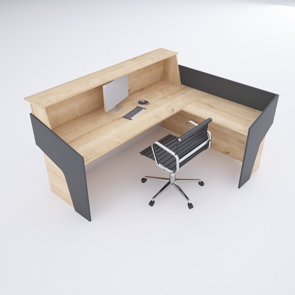 Gray 2024 reception desk