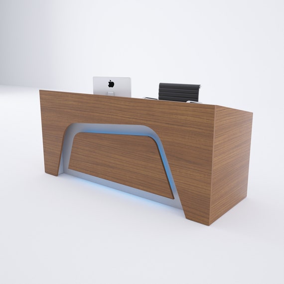 Reception Desk Model 2 Walnut white Custom Reception Desk Office