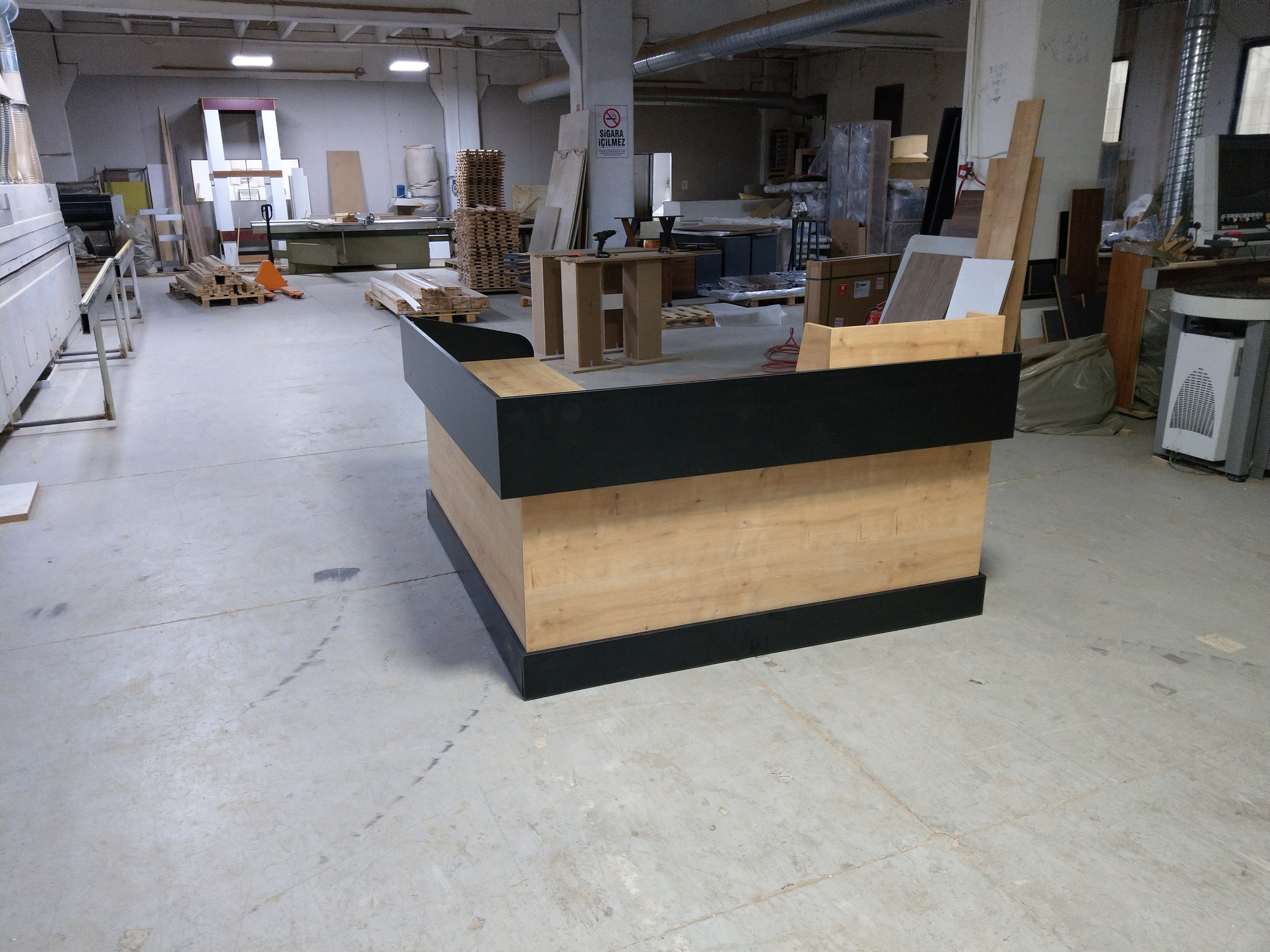 Reception desk model 1 oakblack Reception Desk L shape L Etsy