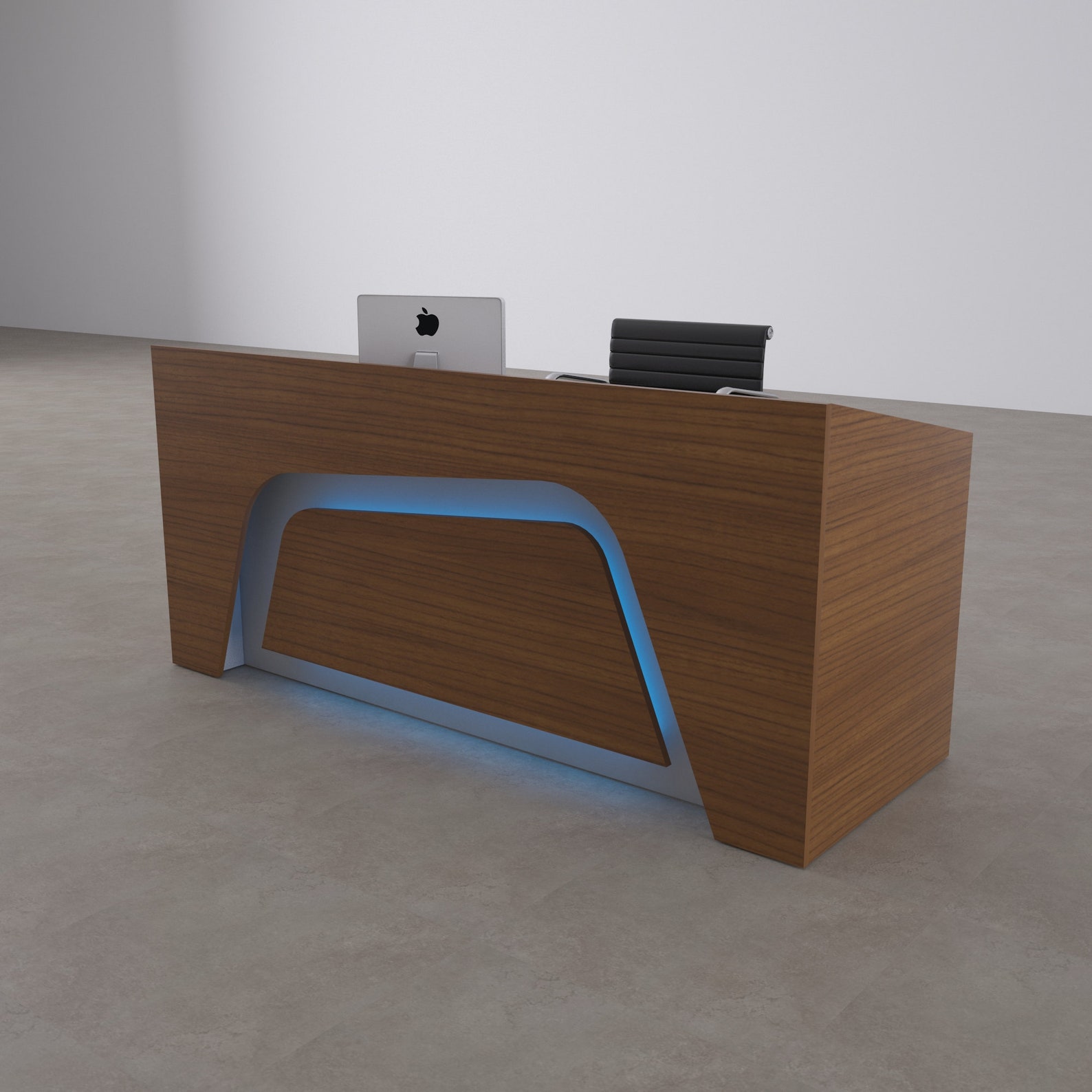 Reception desk model 2 walnut-white Custom Reception Desk | Etsy