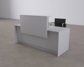 Reception desk model 4, White Reception Desk, Custom Reception Desk, White Sales Counter, White Modern Reception Desk, White, White desk