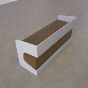 Reception desk model 1 walnut-white, Custom Reception Desk, Office Furniture Waiting Area, Sales Counter, Modern Reception Desk