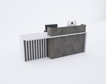 Reception desk model 7 white, Custom Reception Desk, Office Furniture Waiting Area, Sales Counter, Modern Reception Desk