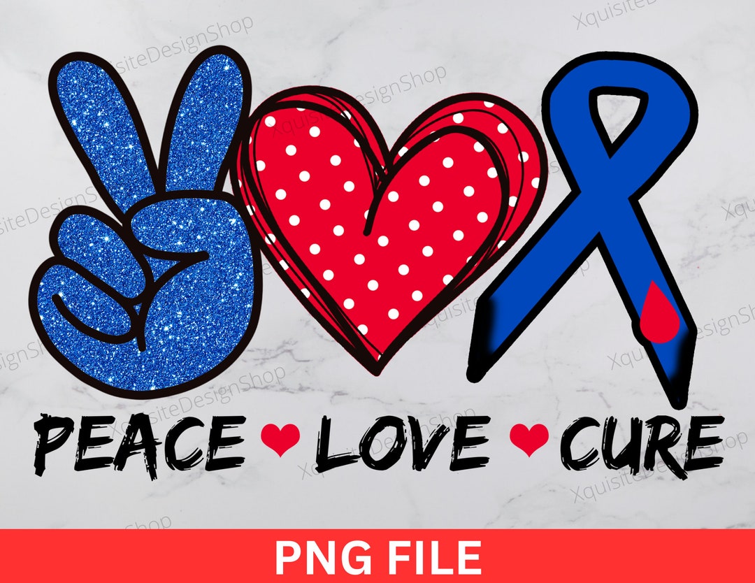Peace Love Cure L PNG File Peace Love Instant Download Digital Download