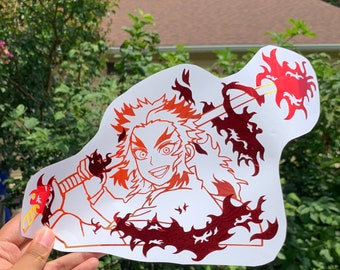 Fire Swordsman - Anime, manga, decal , sticker - Anime Holiday Gift