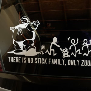 Ghostbusters inpired stick family decal - There is no stick family, only Zuul.