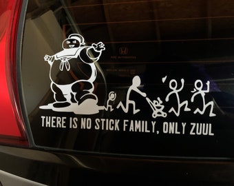 Ghostbusters inpired stick family decal - There is no stick family, only Zuul.