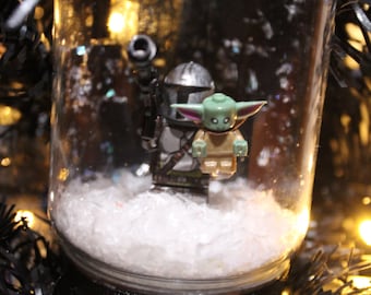 Mandalorian and the Child inspired Mini Figure ornament