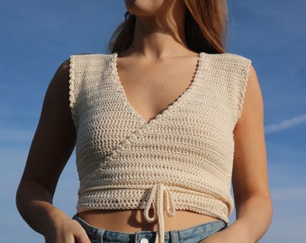 Crochet pattern for the "Amelie" top in German and English, written instructions PDF 13 pages with pictures / crochet pattern german/english