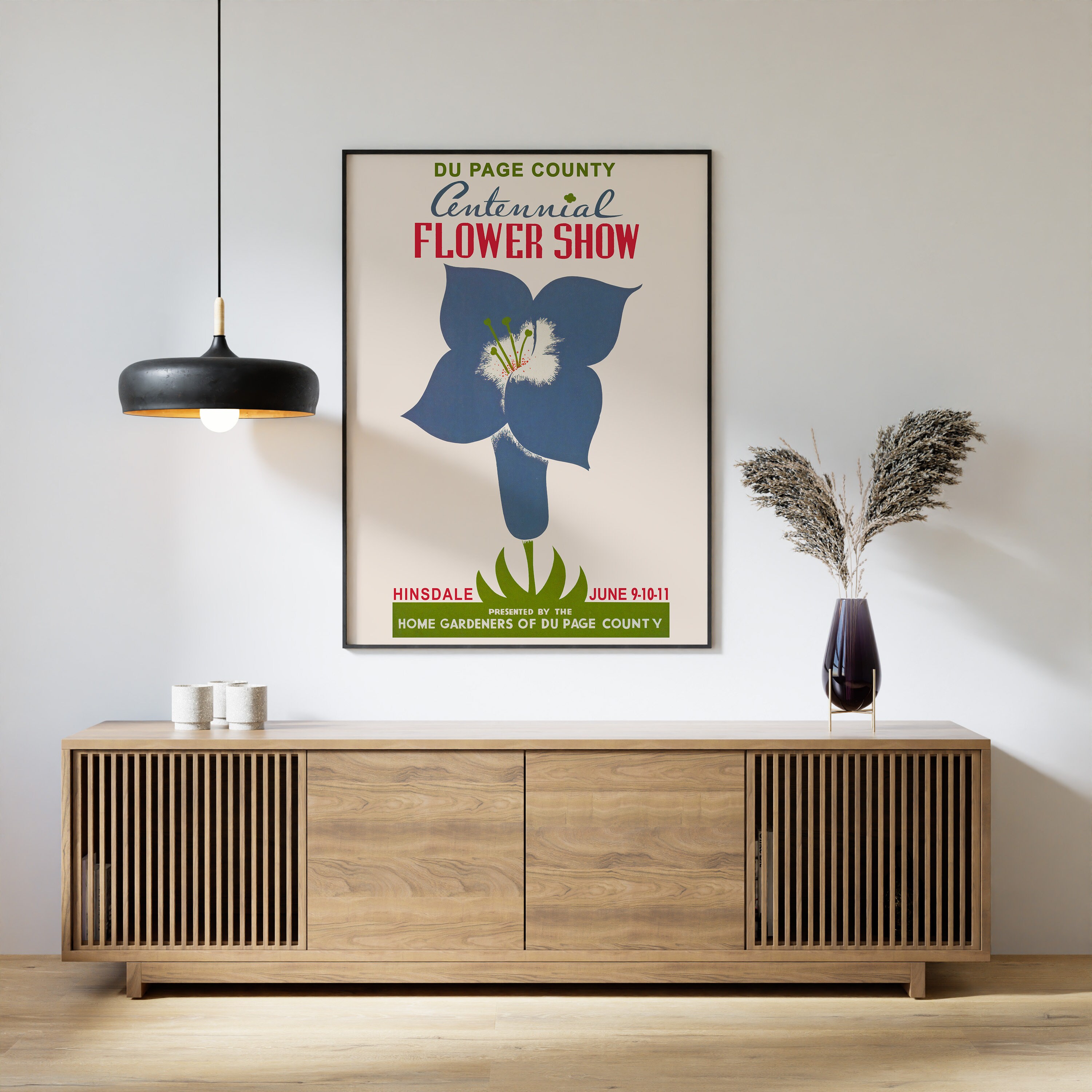 VINTAGE FLOWER POSTER Centennial Flower Show 70's Art Etsy