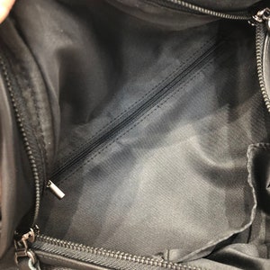 Black Leather Sling Backpack for Women, Large Crossbody Sling Bag for ...