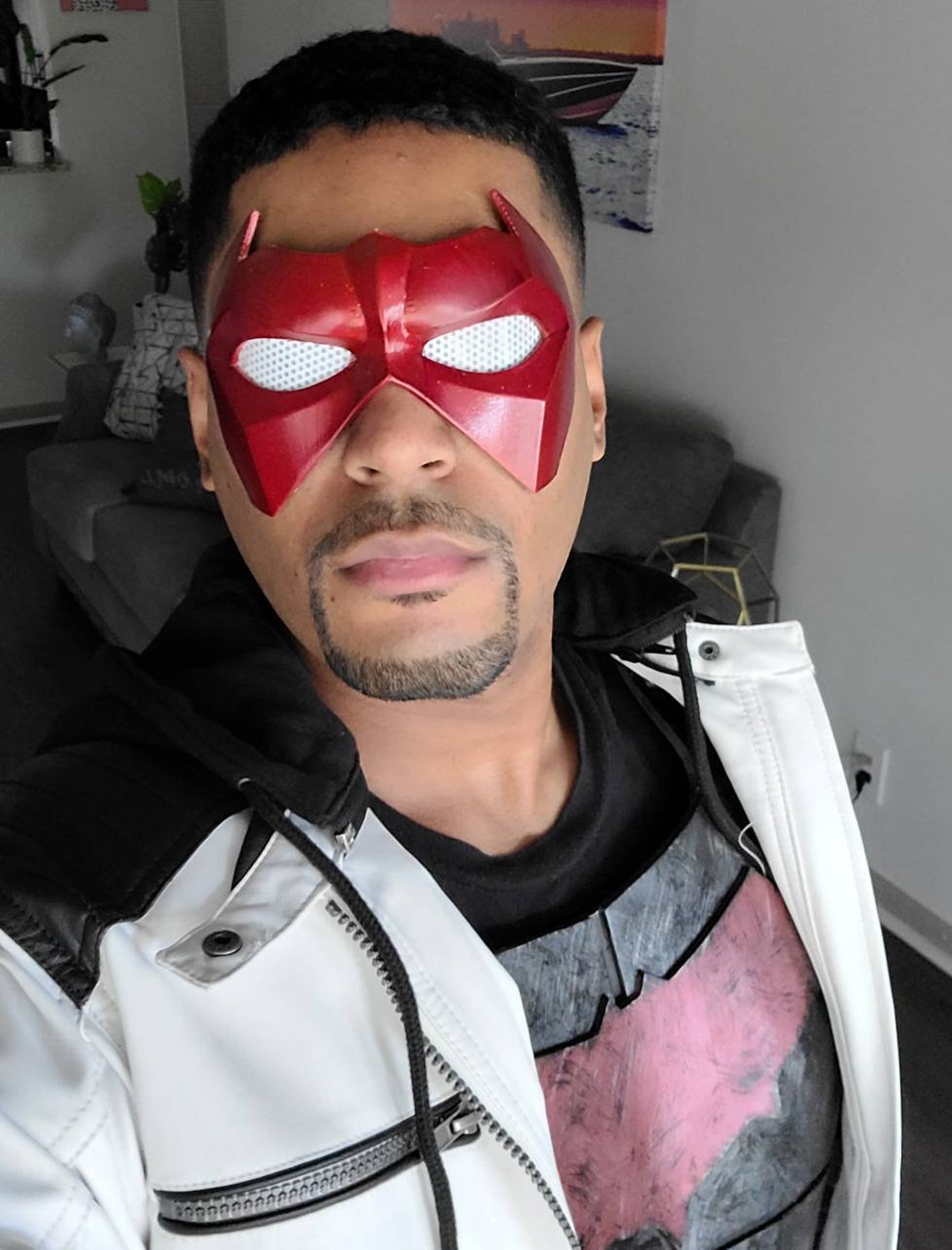 Jason todd Robin eye mask Red Hood Etsy