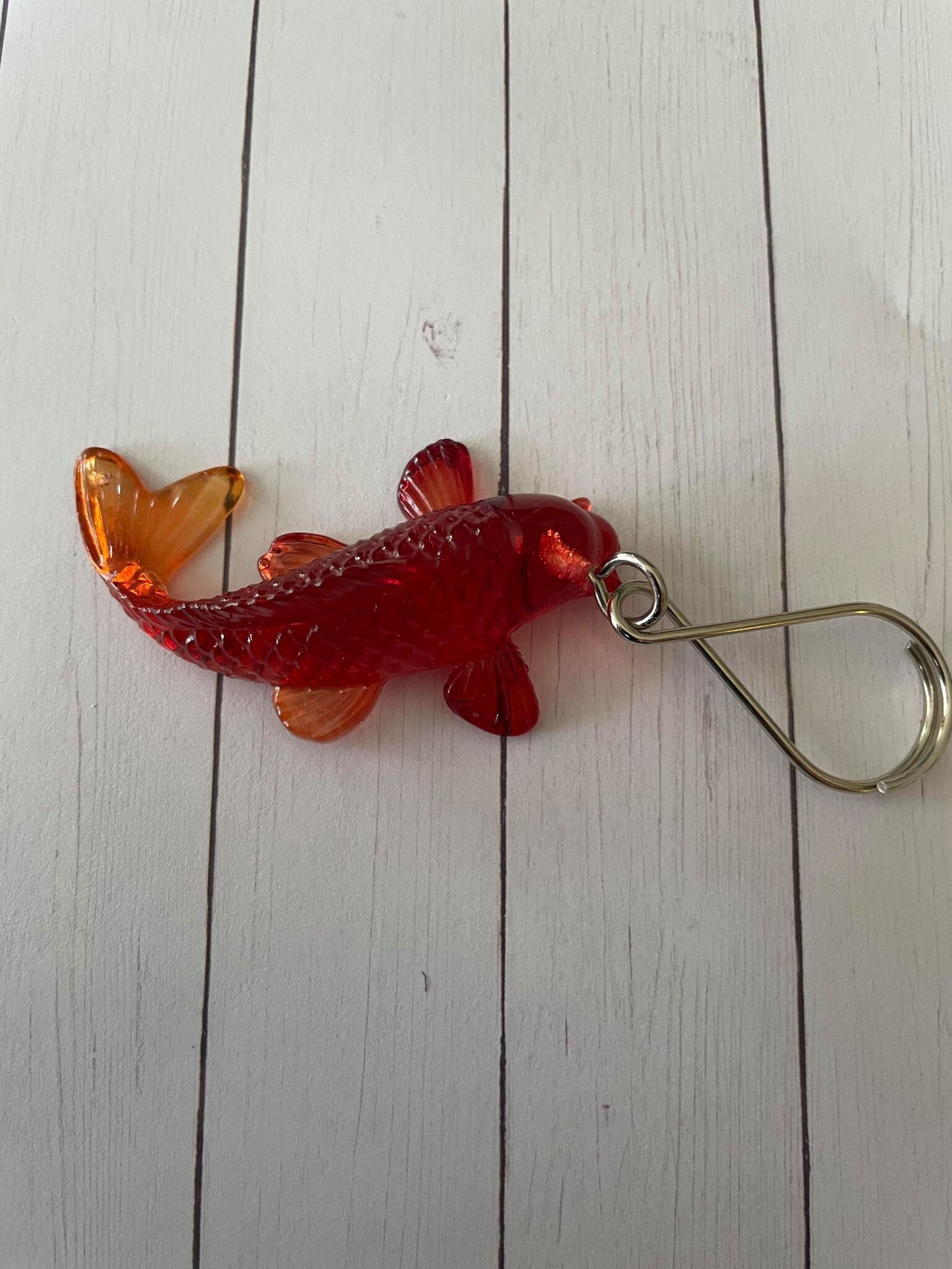 Resin Koi Fish Keychain Etsy
