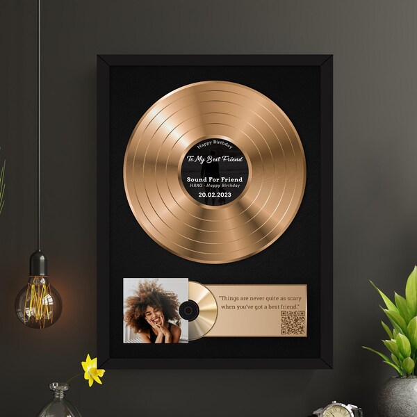 Placa personalizada, placa discográfica, disco de vinilo personalizado, placa de disco de vinilo, premio cartel, vinilo personalizado, premio riaa, premio de música