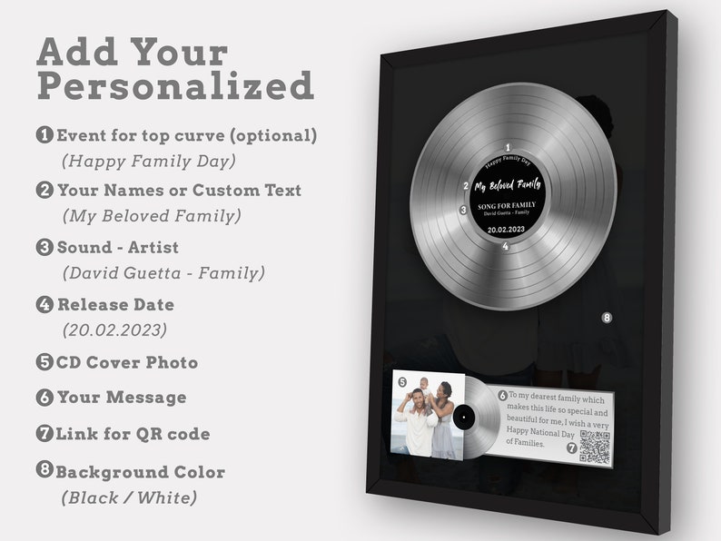 Personalized Music Plaque Custom Plaque Music Award Frame Etsy