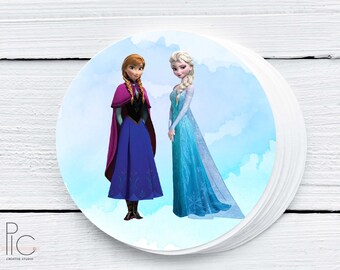 frozen round tag etsy