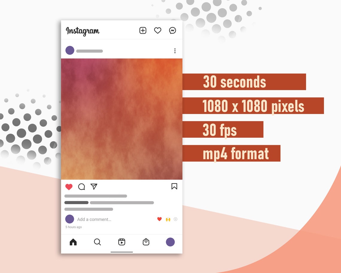 Animated Background Instagram Story and Post Phone Etsy