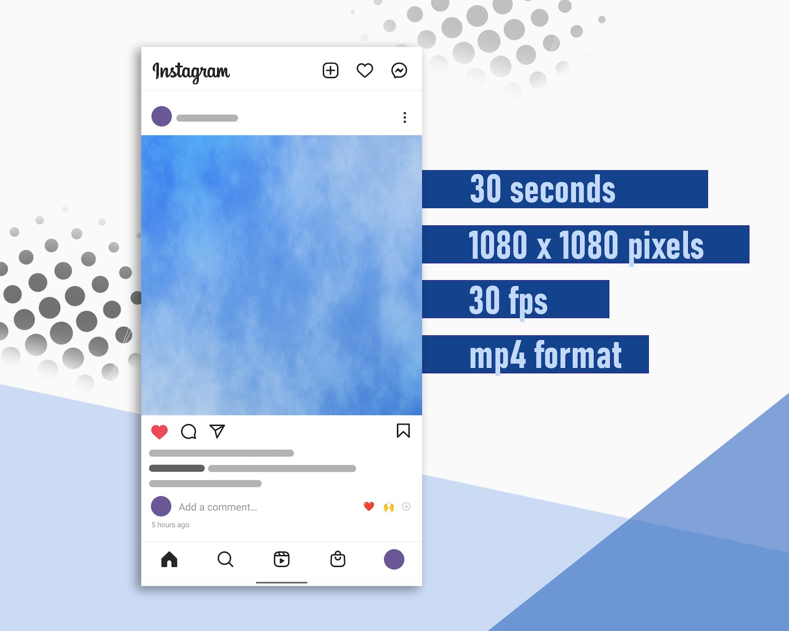 Animated Background, Instagram Story and Post, Phone Background, Blue