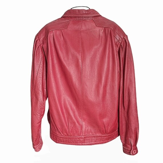 Toskana vintage red leather Men's jacket size XS - image 2