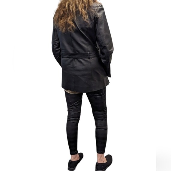Croft & Barrow Leather Coat Jacket Womens Mid Len… - image 2
