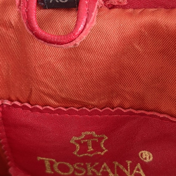 Toskana vintage red leather Men's jacket size XS - image 5