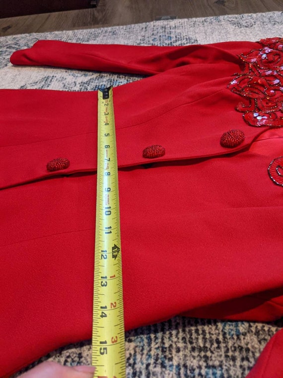 Vintage Casadei Red two set Suit Embroidery decorated… Gem