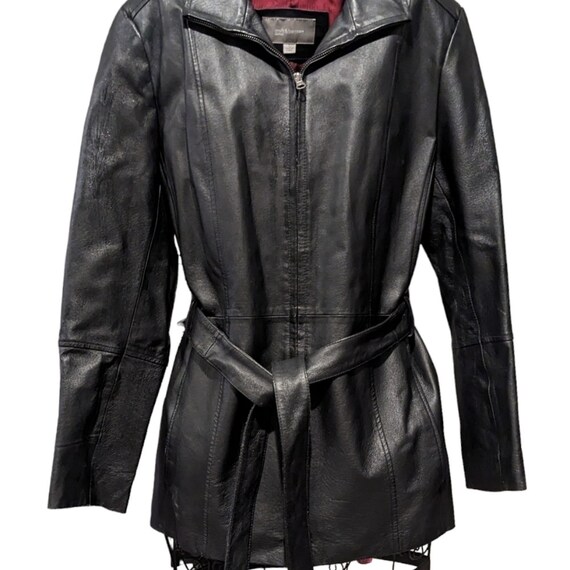 Croft & Barrow Leather Coat Jacket Womens Mid Len… - image 6