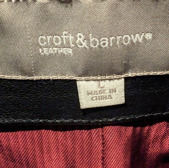 Croft & Barrow Leather Coat Jacket Womens Mid Len… - image 9