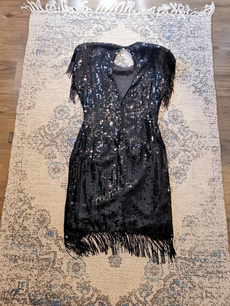 Vintage Mezza Luna by Modi Black 100% Silk Dress - Etsy