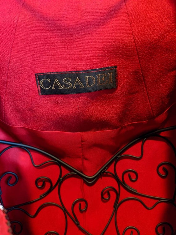 Vintage Casadei Red two set Suit Embroidery decorated… Gem