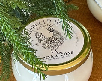 Pine & Cone | Soy Wax Candle | Hand Poured | USA Made