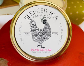 Pink Sugar | Soy Wax Candle | Hand Poured | USA Made