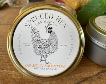 Oh My Clementine | Soy Wax Candle | Hand Poured | USA Made