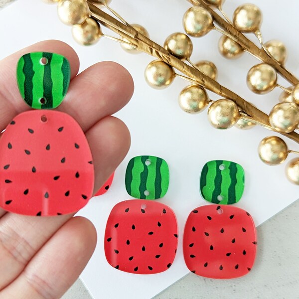 Watermelon Earrings Etsy