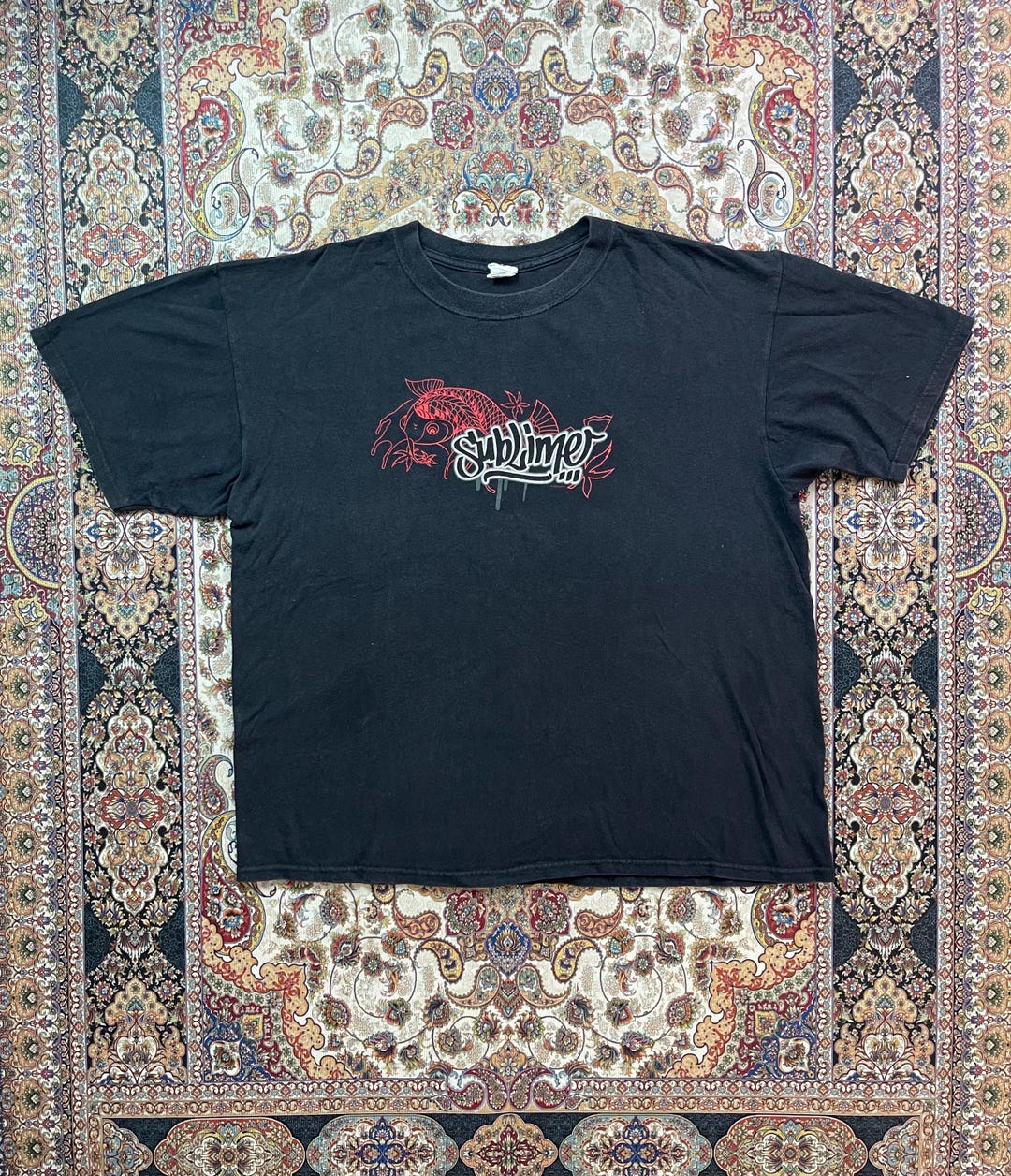 SUBLIME Band T-shirt, Men's XL size cotton black type Vintage Second Hand