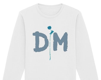 depeche mode logo 89-90 rose unisex white sweatshirt