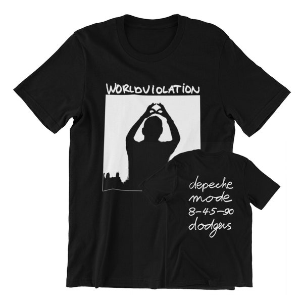 Gira mundial de violaciones de Depeche Mode 1990. Camiseta Dodger Stadium 2 días