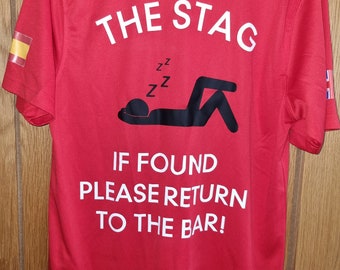 Mens Stag T-shirt (sports style/any theme)