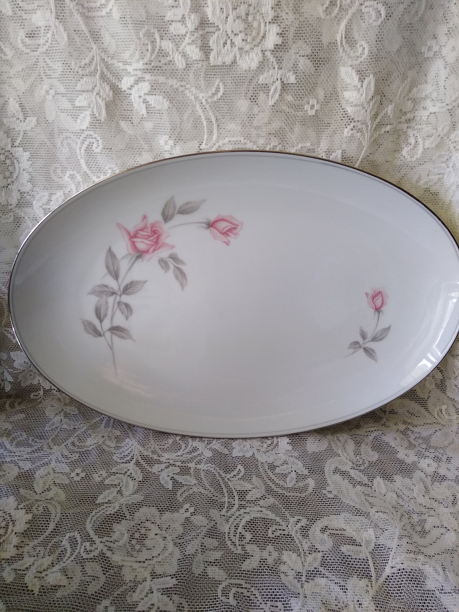 Vintage Noritake Rosemarie Pattern Platter Etsy
