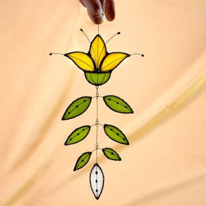 Stained Glass Lotus Flower Suncatcher, Window Hangings