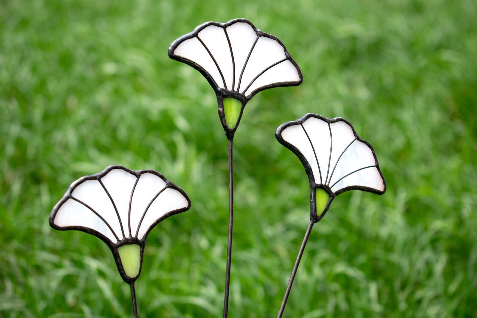 Stain Glass Flower on Stem 3d Stained Glass Glass Flower Etsy