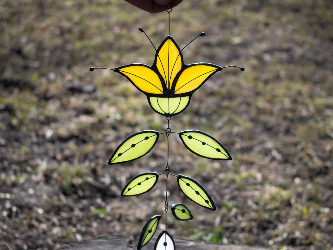Stain Glass Suncatcher Real Glass Suncatchers for Windows Etsy