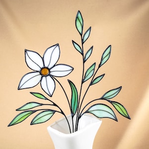 Spring bouquet of wildflowers made of stained glass, an excellent gift for March 8 or Mother&#39;s Day